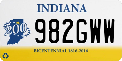 IN license plate 982GWW