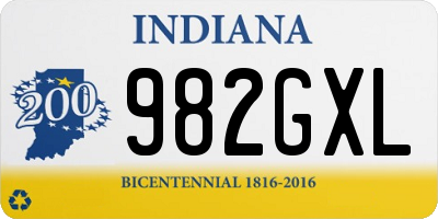 IN license plate 982GXL