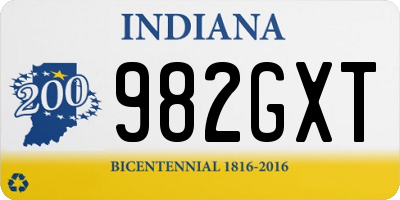 IN license plate 982GXT