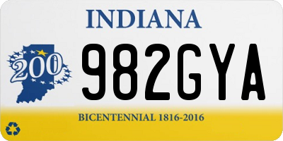 IN license plate 982GYA