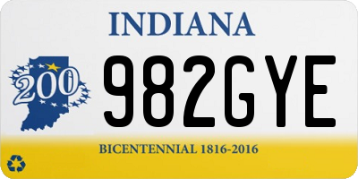 IN license plate 982GYE