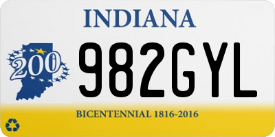 IN license plate 982GYL