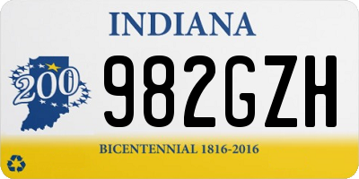 IN license plate 982GZH