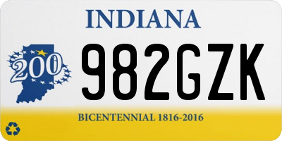 IN license plate 982GZK