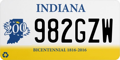 IN license plate 982GZW