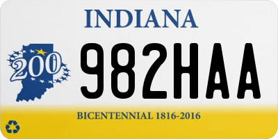 IN license plate 982HAA