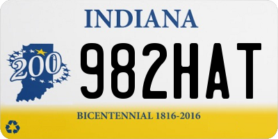 IN license plate 982HAT