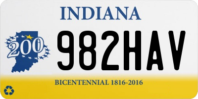 IN license plate 982HAV