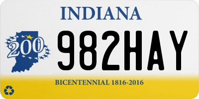 IN license plate 982HAY