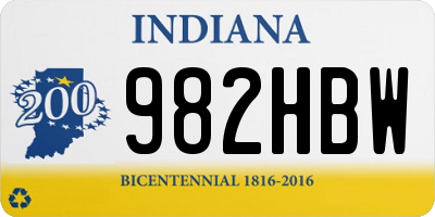 IN license plate 982HBW