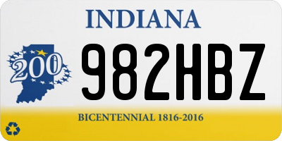 IN license plate 982HBZ