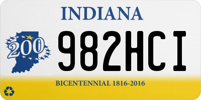 IN license plate 982HCI