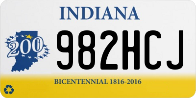 IN license plate 982HCJ