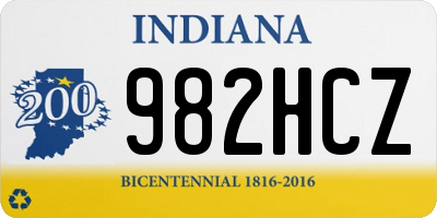 IN license plate 982HCZ