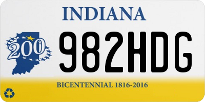 IN license plate 982HDG