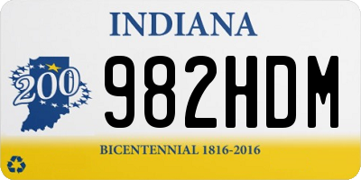 IN license plate 982HDM