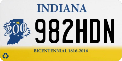 IN license plate 982HDN