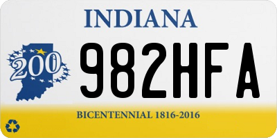 IN license plate 982HFA
