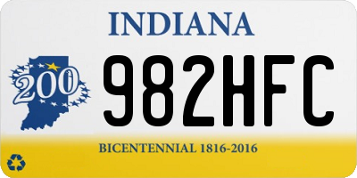 IN license plate 982HFC