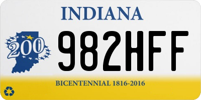 IN license plate 982HFF