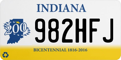 IN license plate 982HFJ