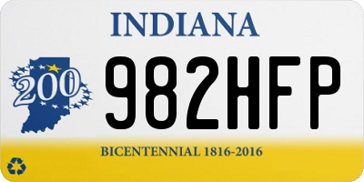 IN license plate 982HFP
