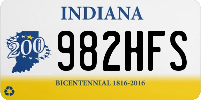 IN license plate 982HFS