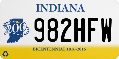 IN license plate 982HFW