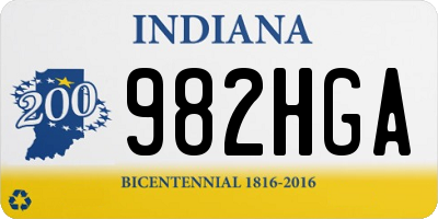 IN license plate 982HGA