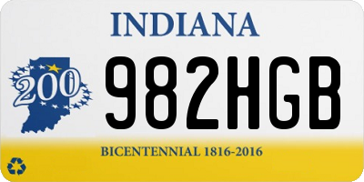 IN license plate 982HGB