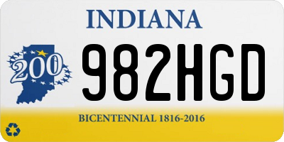 IN license plate 982HGD