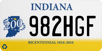 IN license plate 982HGF