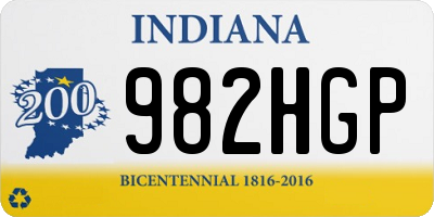 IN license plate 982HGP