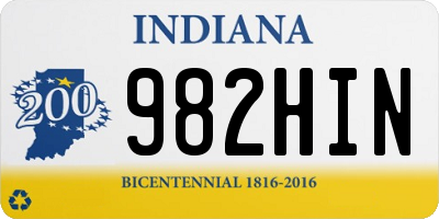 IN license plate 982HIN