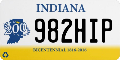 IN license plate 982HIP