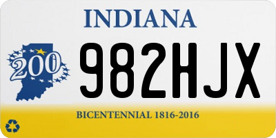 IN license plate 982HJX