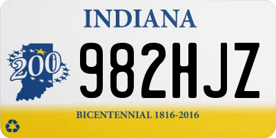 IN license plate 982HJZ