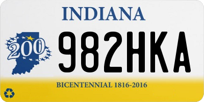 IN license plate 982HKA