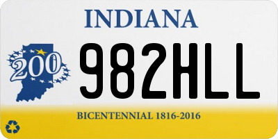 IN license plate 982HLL