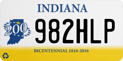 IN license plate 982HLP