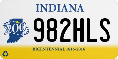 IN license plate 982HLS