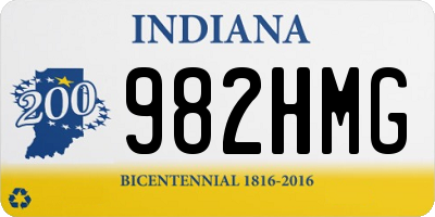 IN license plate 982HMG