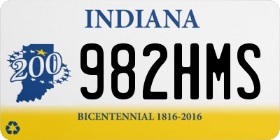 IN license plate 982HMS