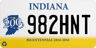 IN license plate 982HNT