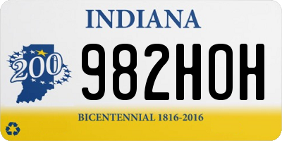 IN license plate 982HOH