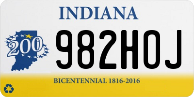 IN license plate 982HOJ