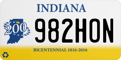 IN license plate 982HON