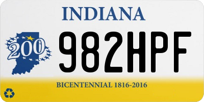 IN license plate 982HPF