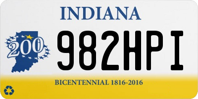 IN license plate 982HPI