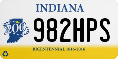 IN license plate 982HPS